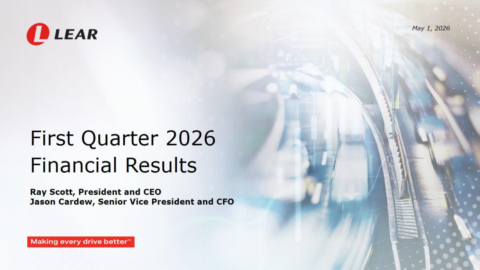 Lear's Q1 2026 Slide Deck