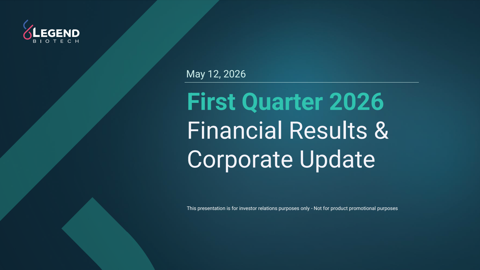 Legend Biotech's Q1 2026 Slide Deck