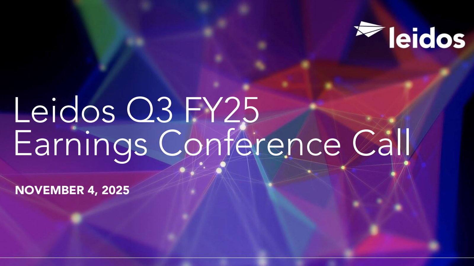 Leidos' Q3 2025 Slide Deck