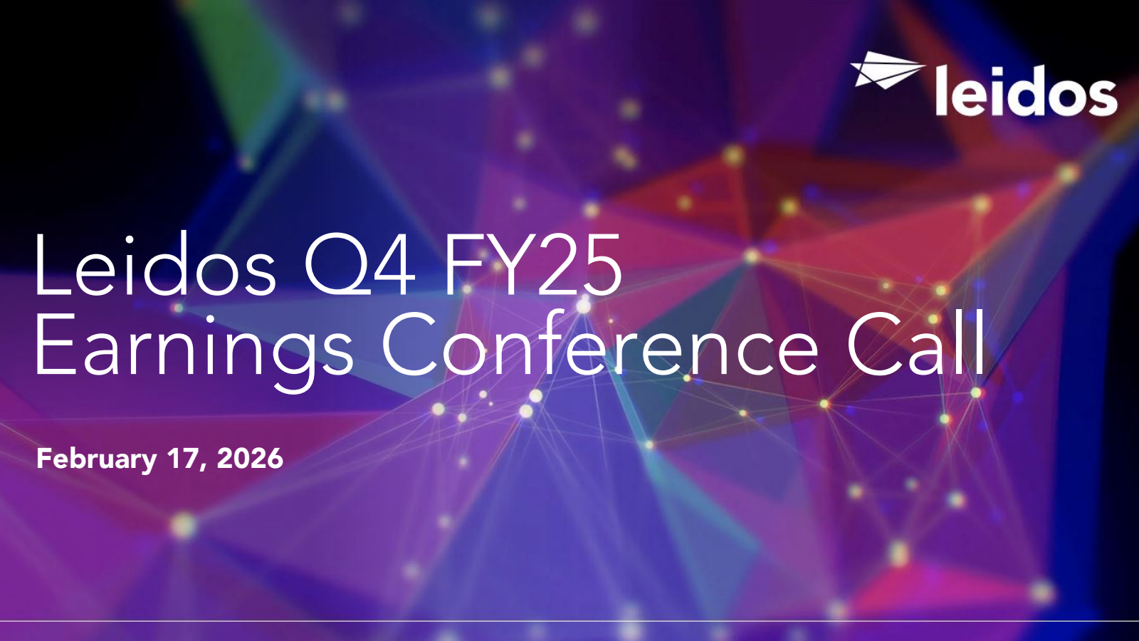 Leidos' Q4 2025 Slide Deck