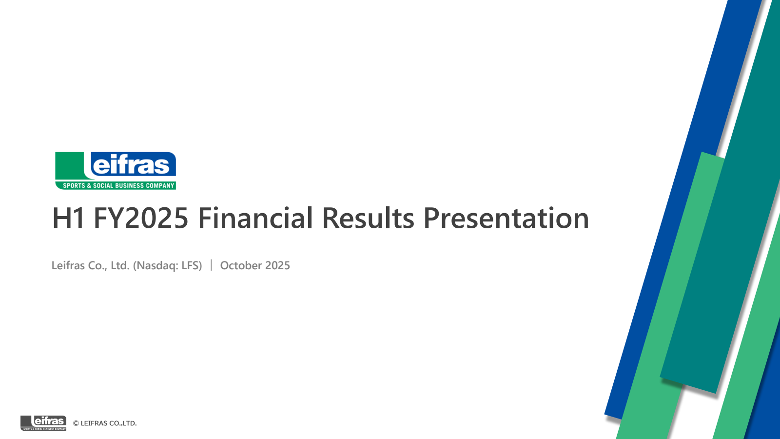 Leifras' Q2 2025 Slide Deck