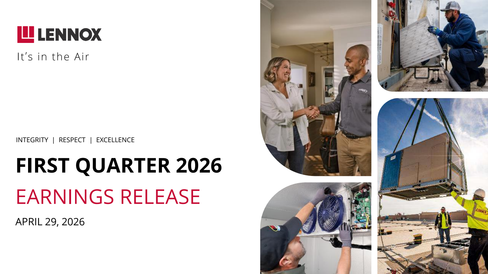 Lennox International's Q1 2026 Slide Deck