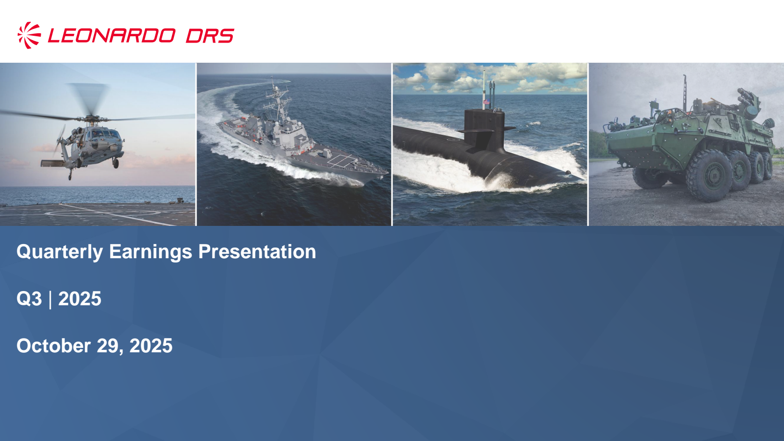 Leonardo DRS's Q3 2025 Slide Deck