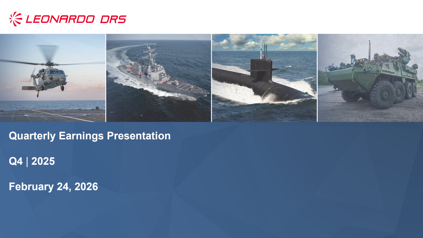 Leonardo DRS's Q4 2025 Slide Deck