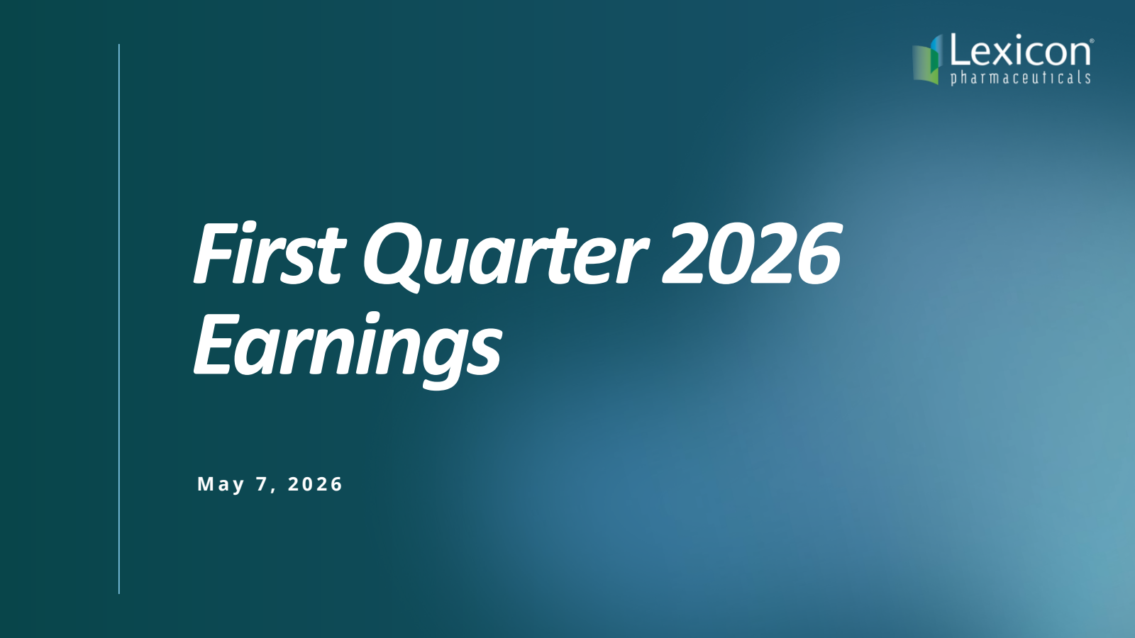 Lexicon Pharmaceuticals' Q1 2026 Slide Deck
