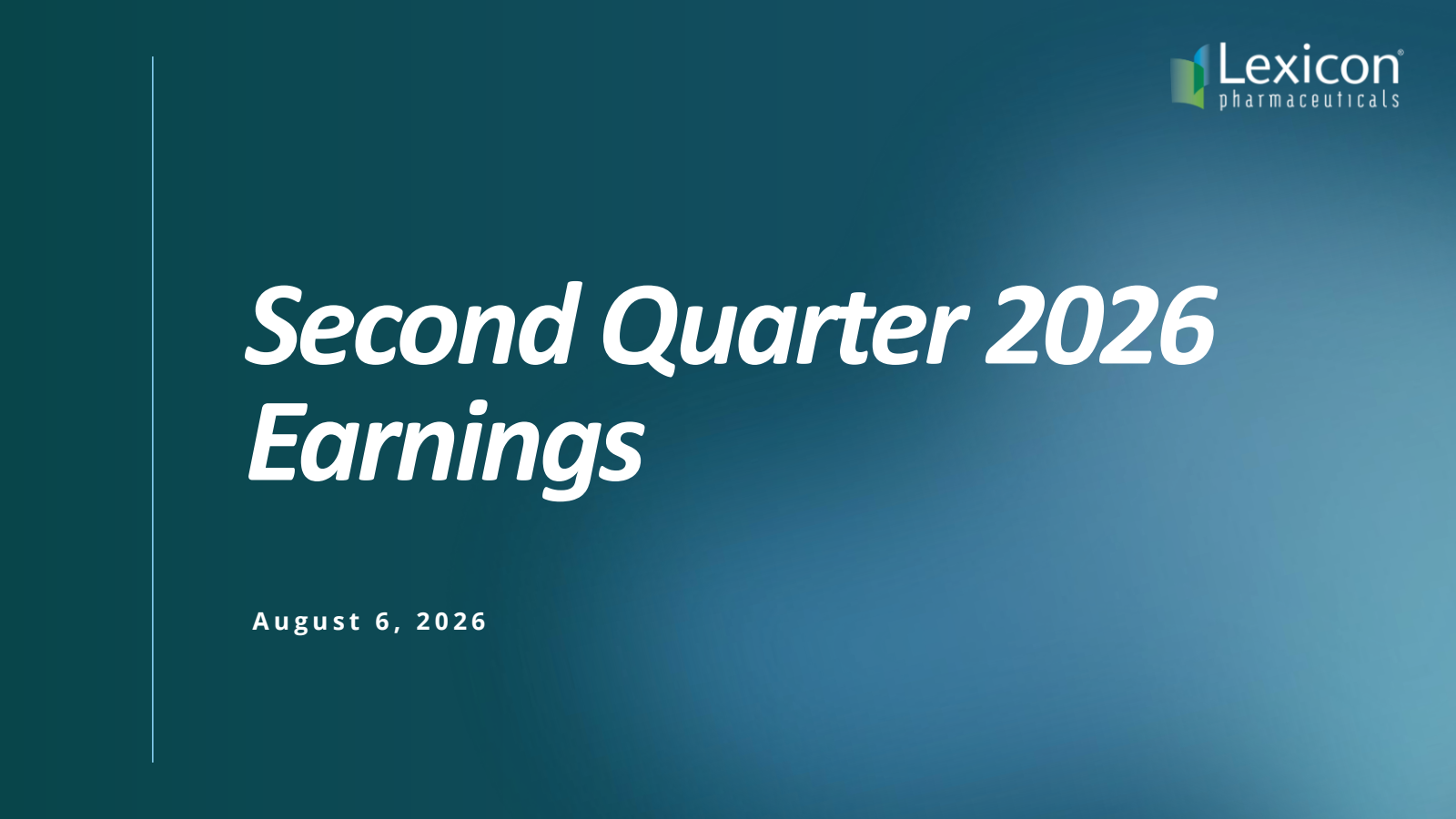 Lexicon Pharmaceuticals' Q2 2026 Slide Deck