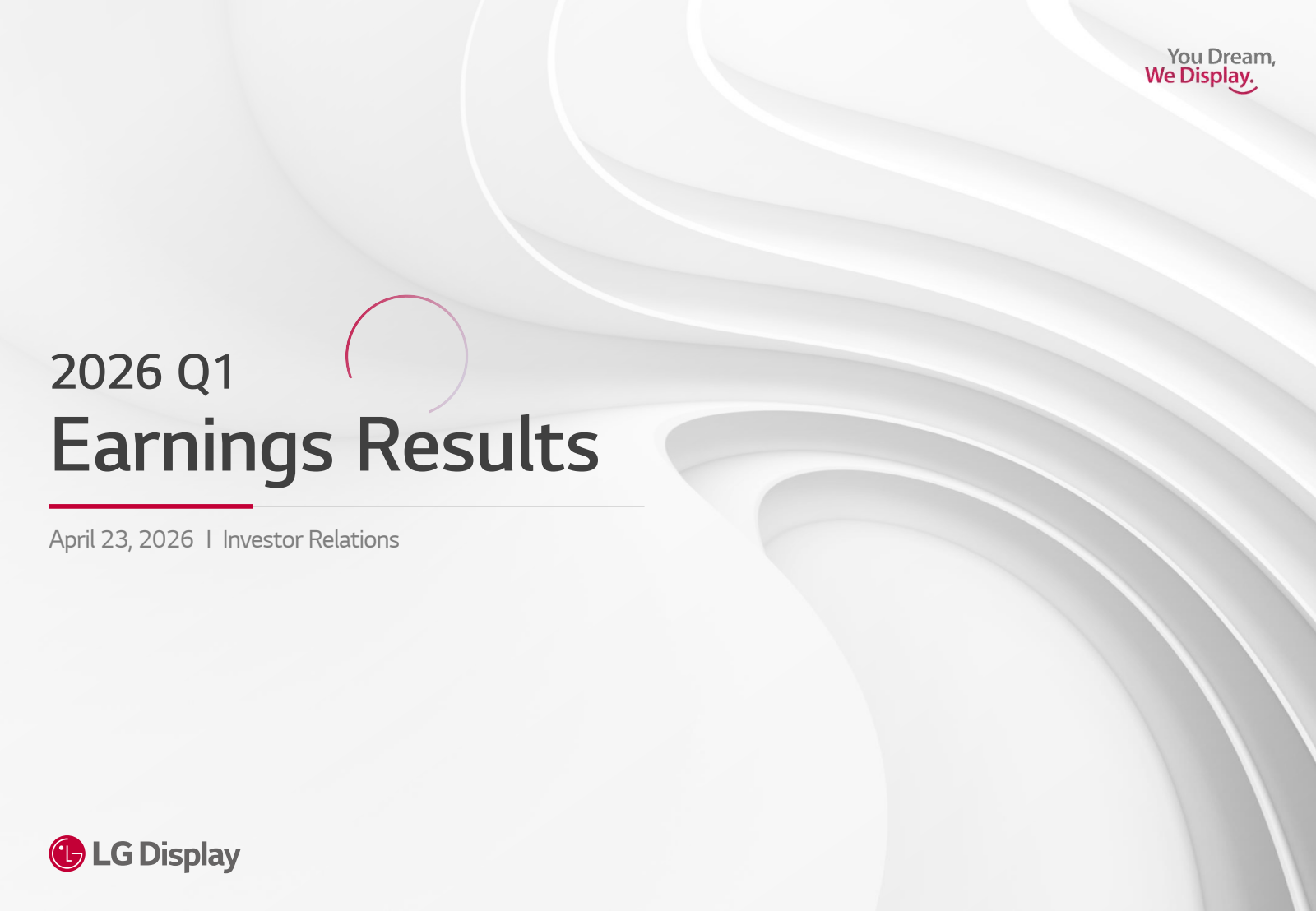 LG Display's Q1 2026 Slide Deck
