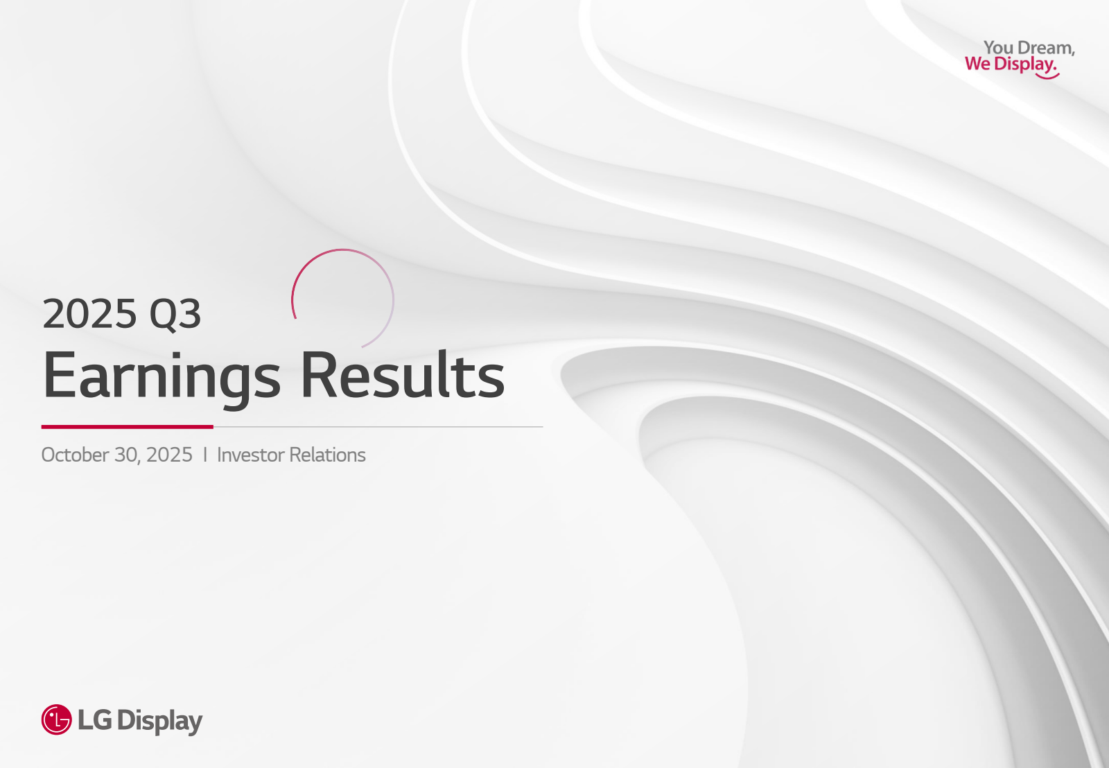 LG Display's Q3 2025 Slide Deck