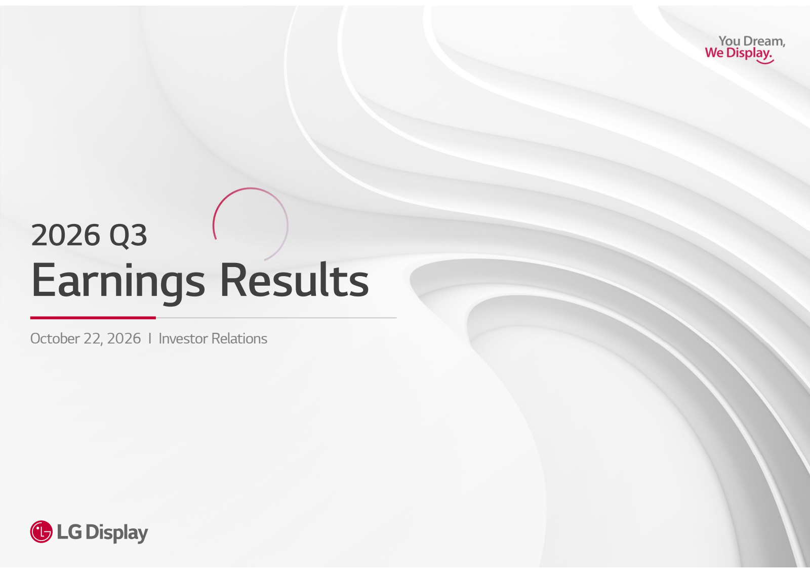 LG Display's Q3 2026 Slide Deck