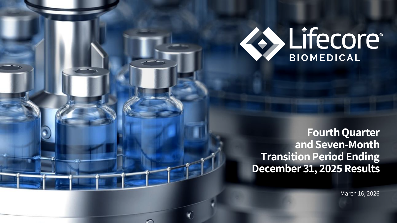 Lifecore Biomedical's Transition period Slide Deck