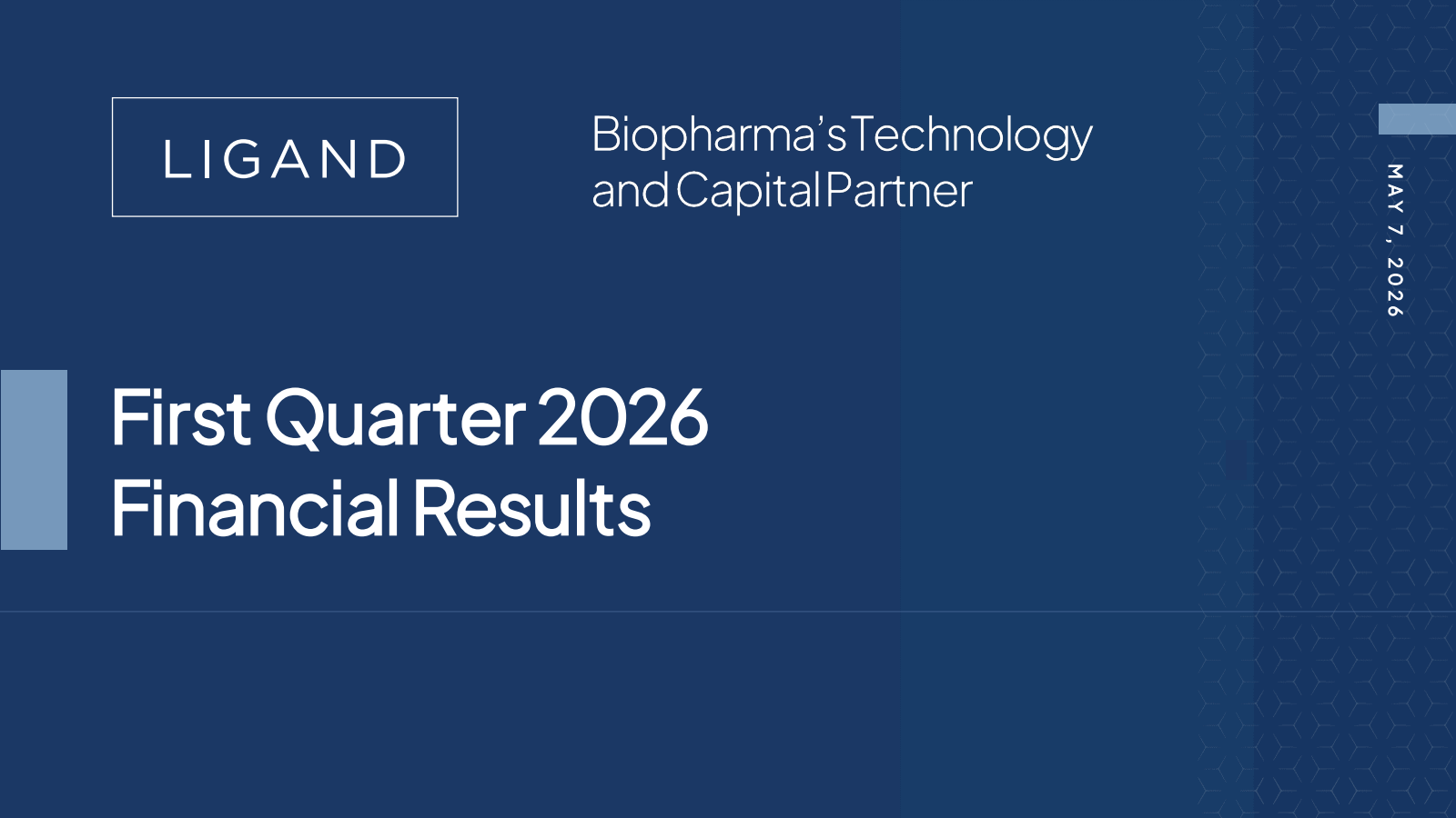 Ligand Pharmaceuticals' Q1 2026 Slide Deck