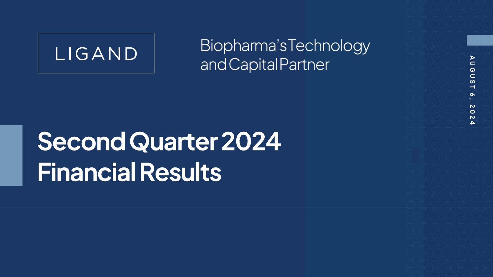 Ligand Pharmaceuticals' Q2 2024 Slide Deck
