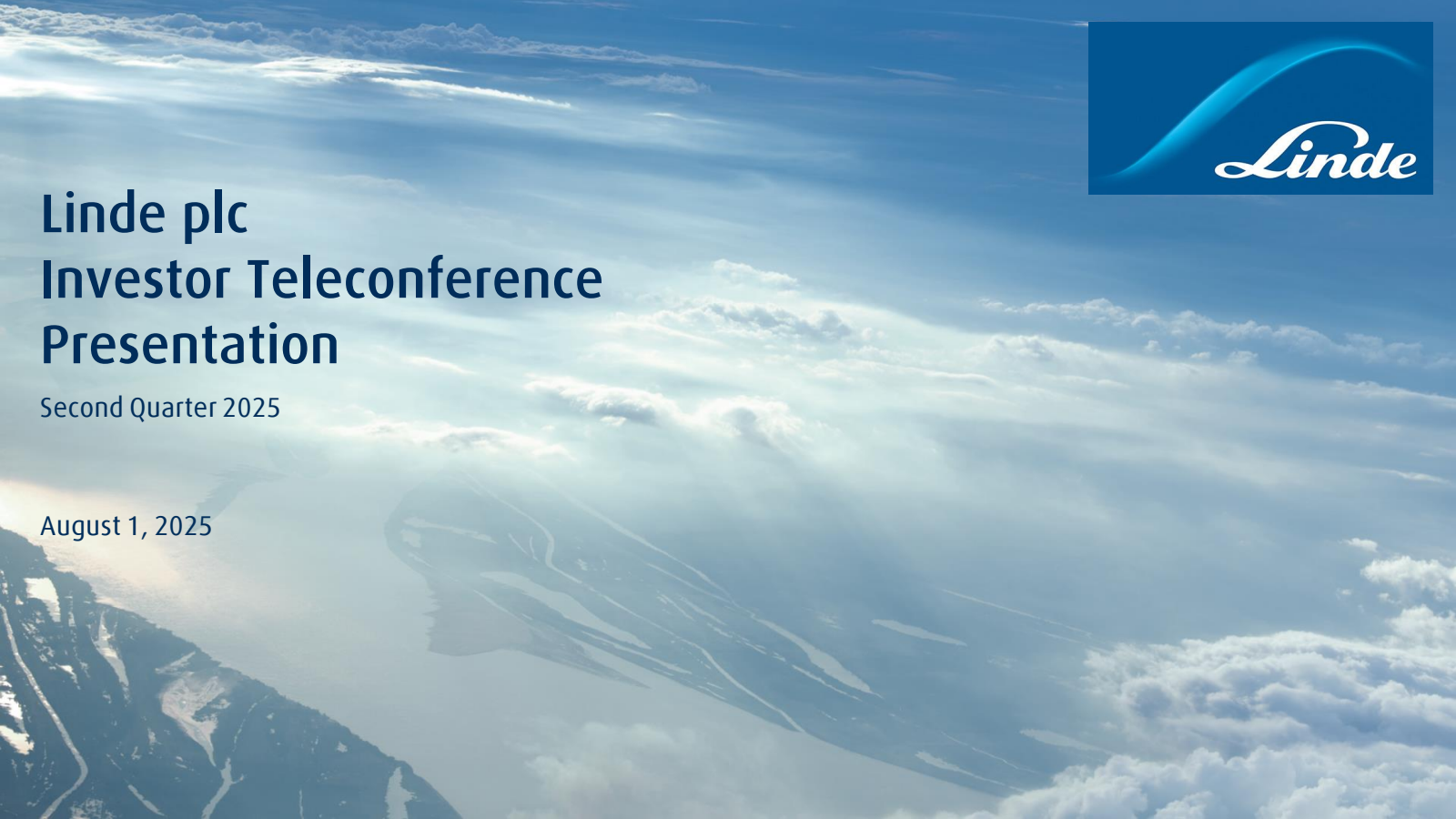 Linde's Q2 2025 Slide Deck