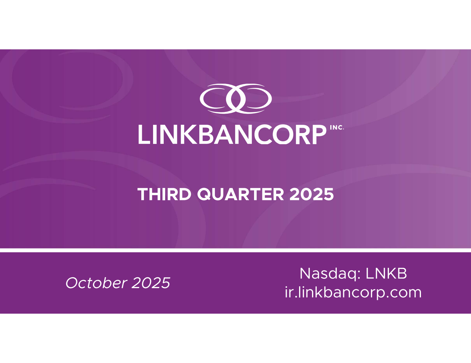 LINKBANCORP's Q3 2025 Slide Deck