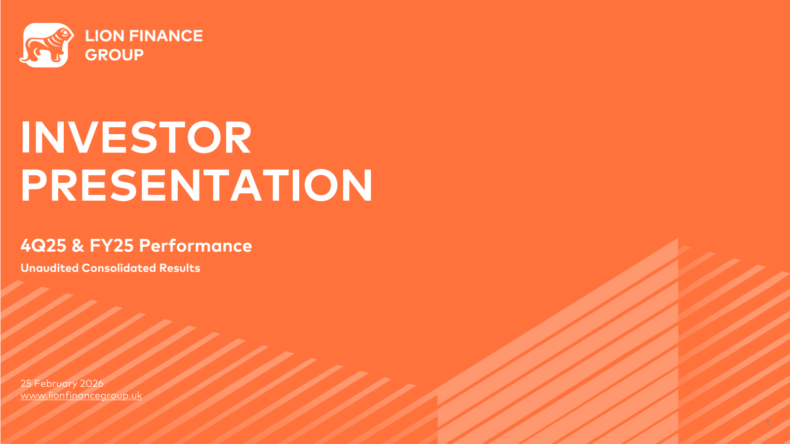 Lion Finance Group's Q4 2025 Slide Deck