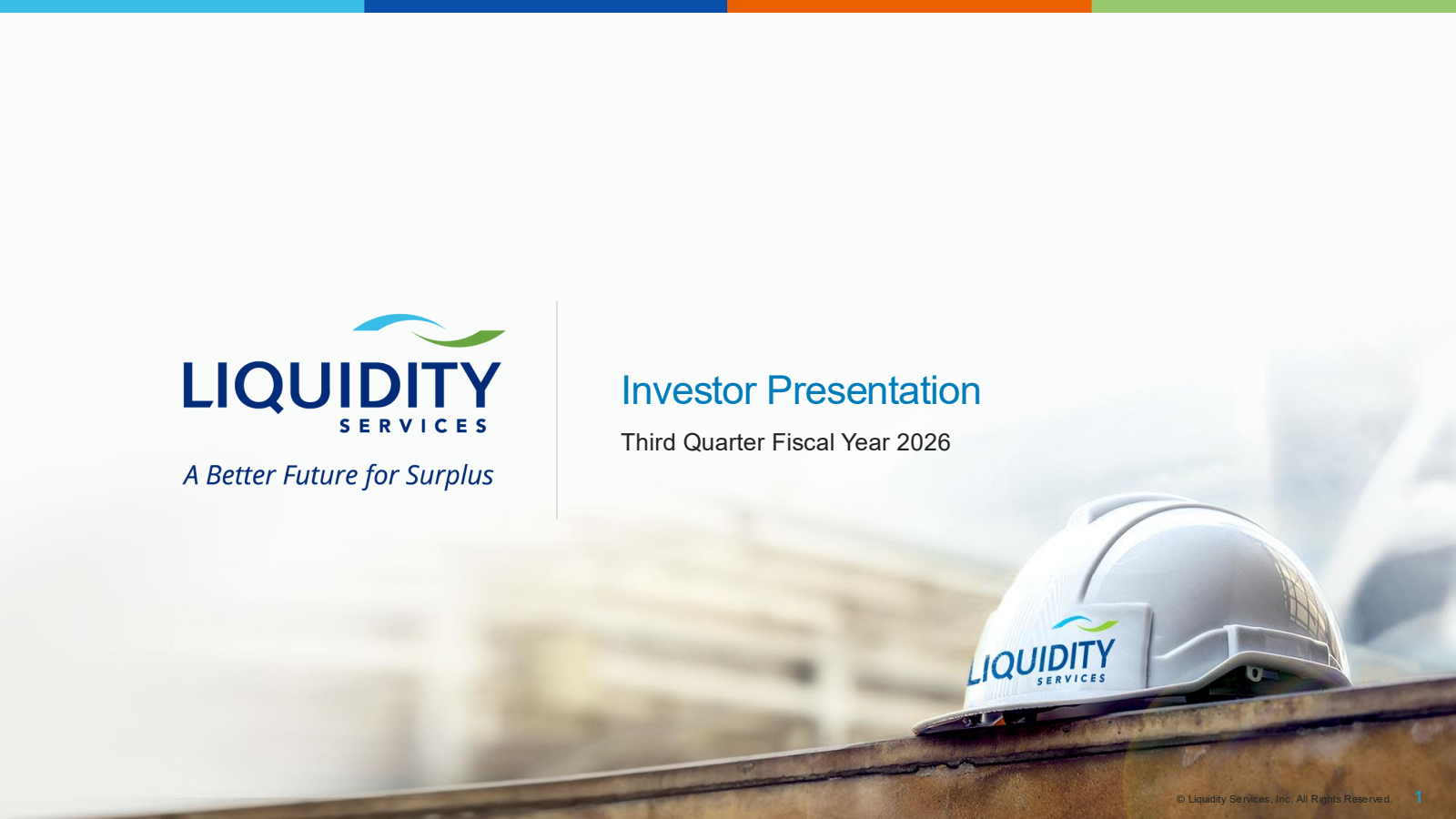 Liquidity Services' Q3 2026 Slide Deck