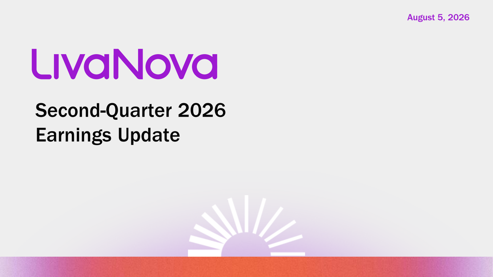 LivaNova's Q2 2026 Slide Deck