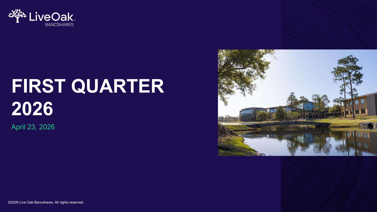 Live Oak Bancshares' Q1 2026 Slide Deck
