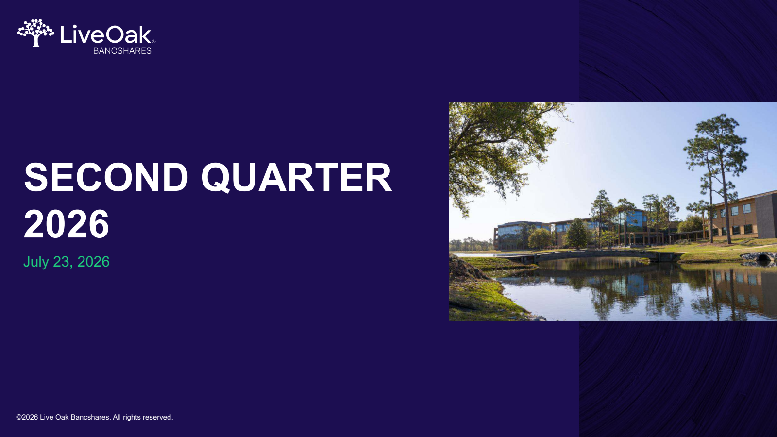 Live Oak Bancshares' Q2 2026 Slide Deck