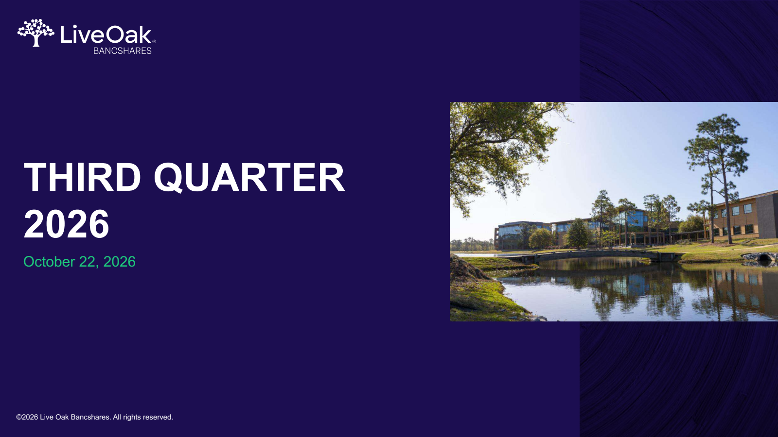 Live Oak Bancshares' Q3 2026 Slide Deck