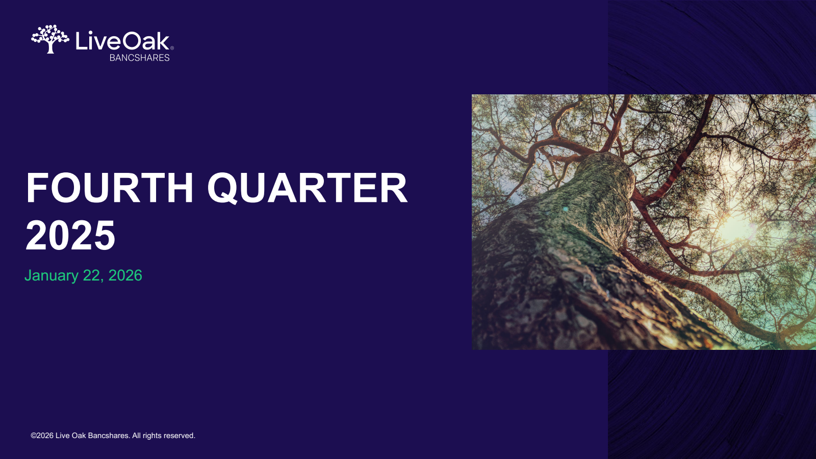 Live Oak Bancshares' Q4 2025 Slide Deck