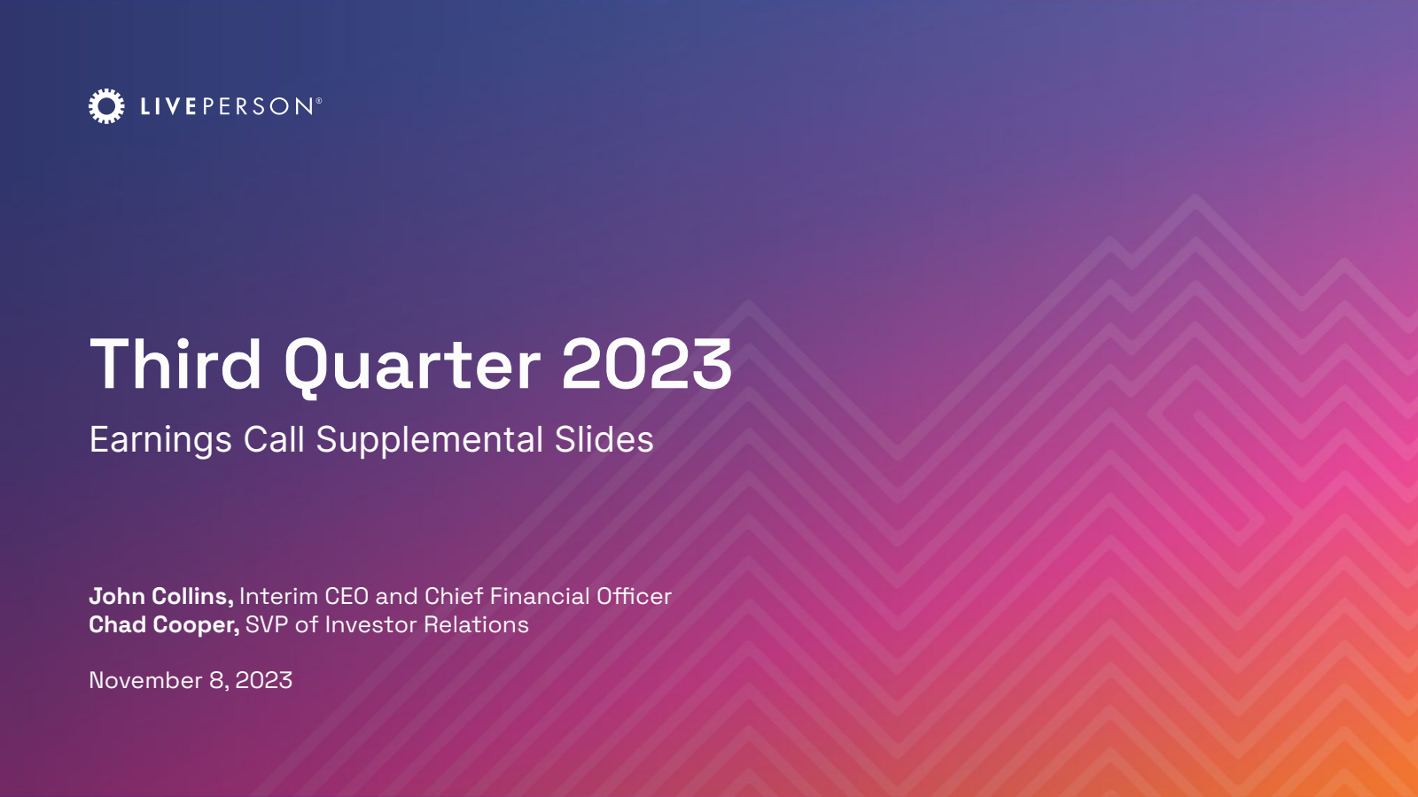 LivePerson's Q3 2023 Slide Deck
