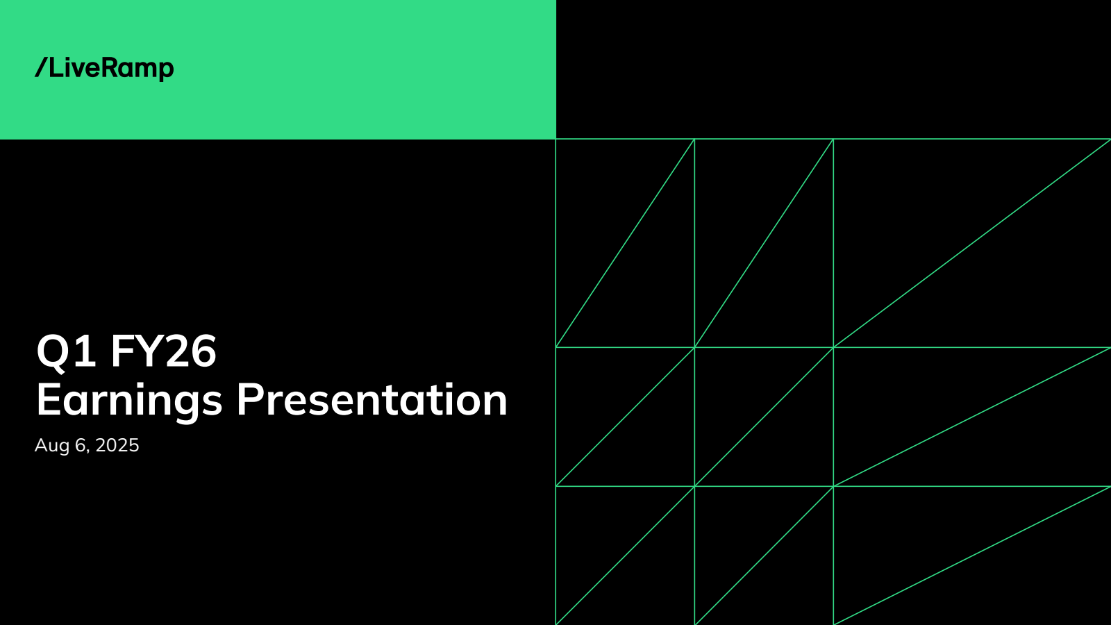 LiveRamp's Q1 2026 Slide Deck