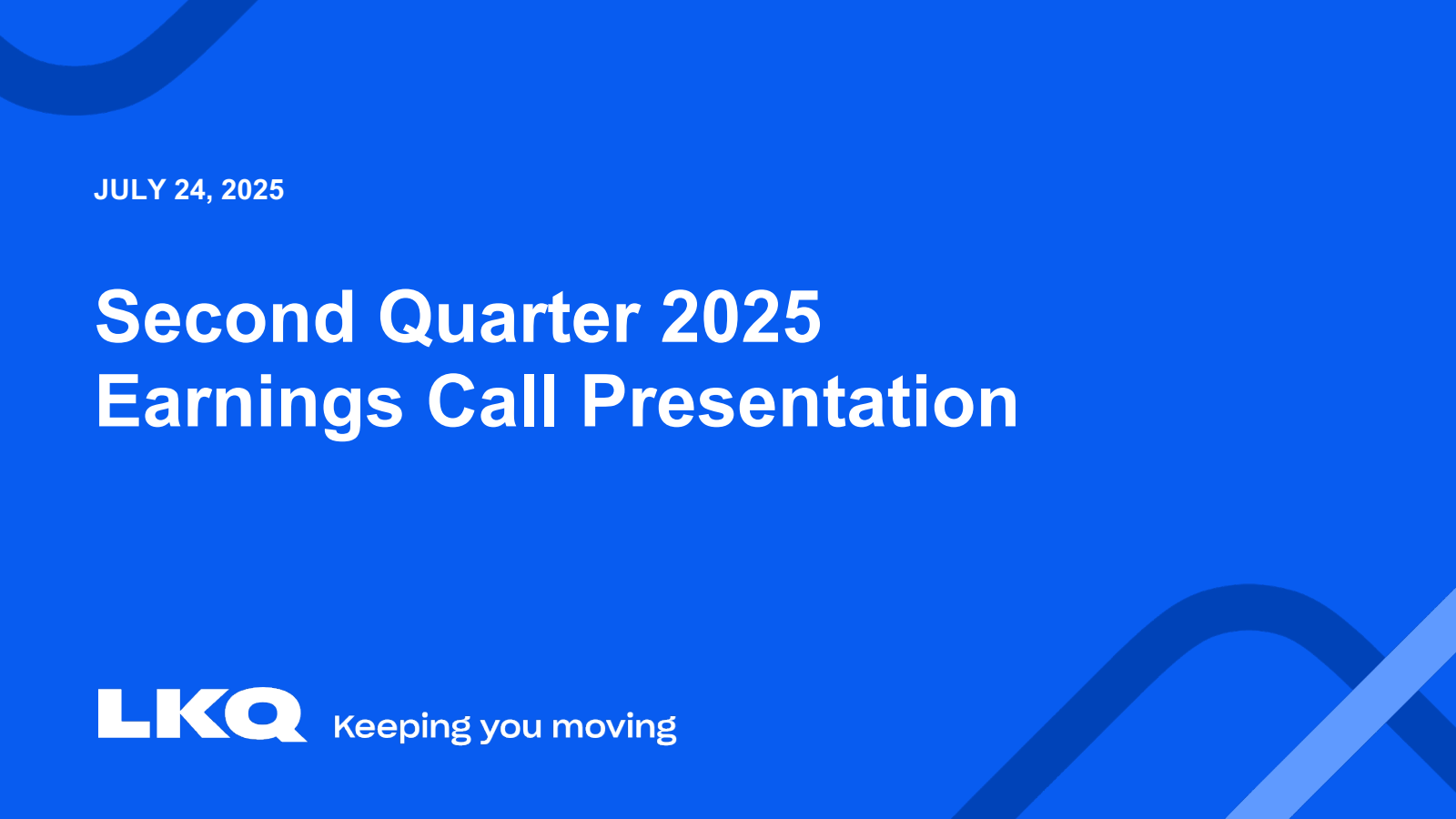 LKQ's Q2 2025 Slide Deck