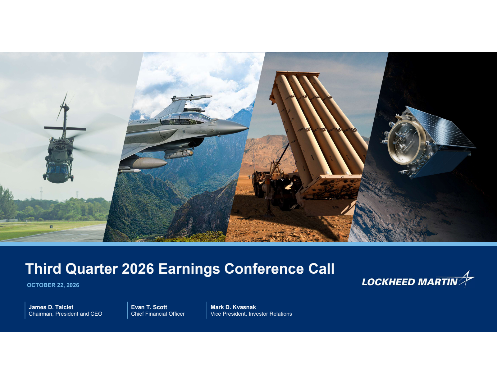 Lockheed Martin's Q3 2026 Slide Deck
