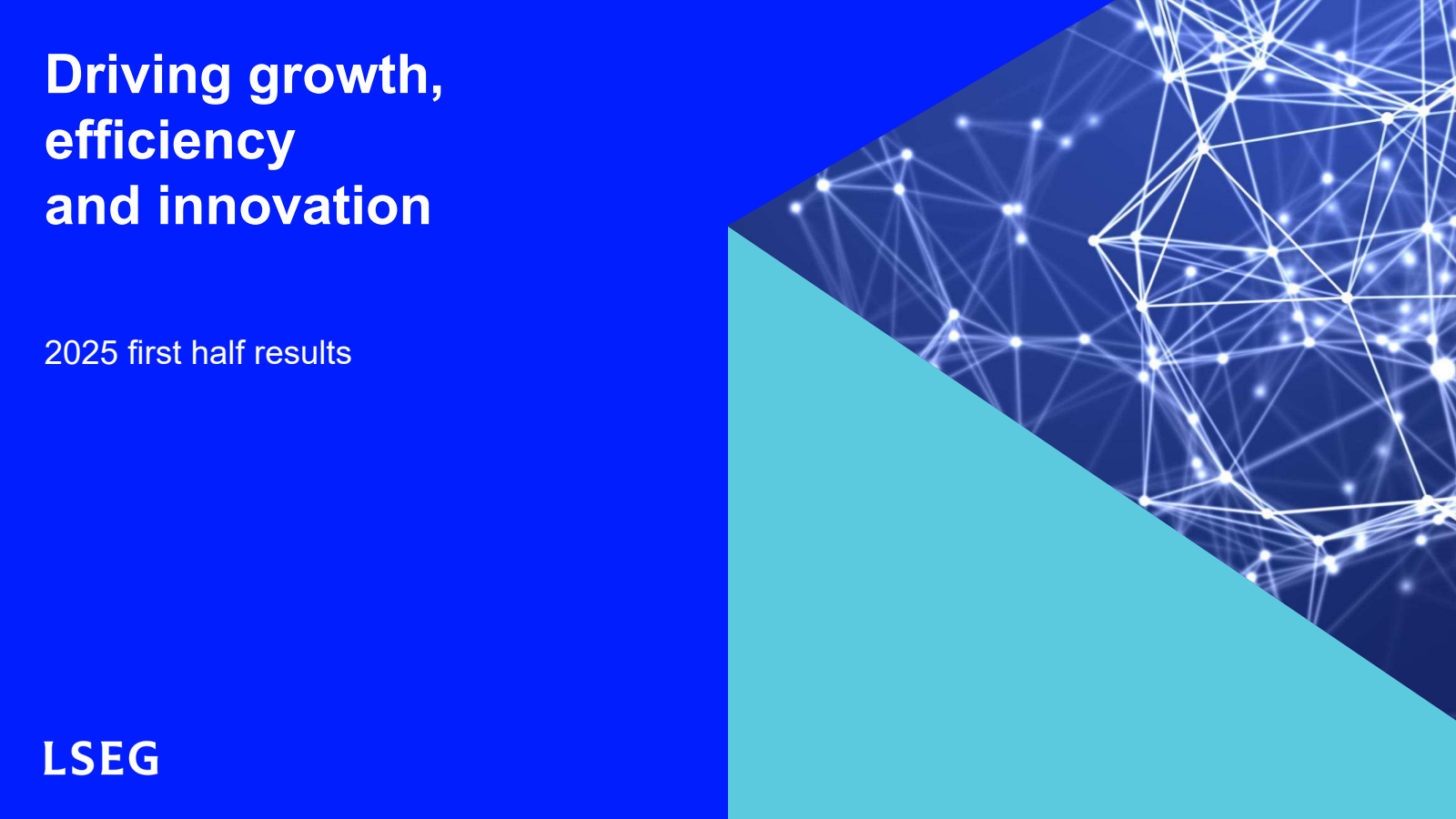 London Stock Exchange Group's H1 2025 Slide Deck