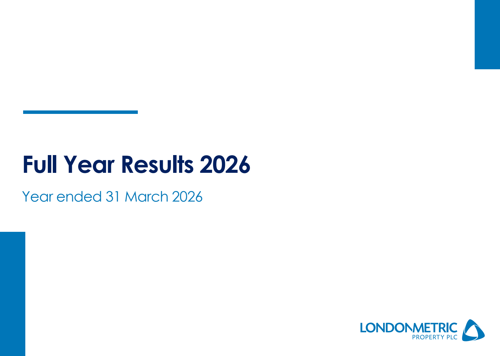 LondonMetric Property's H2 2026 Slide Deck
