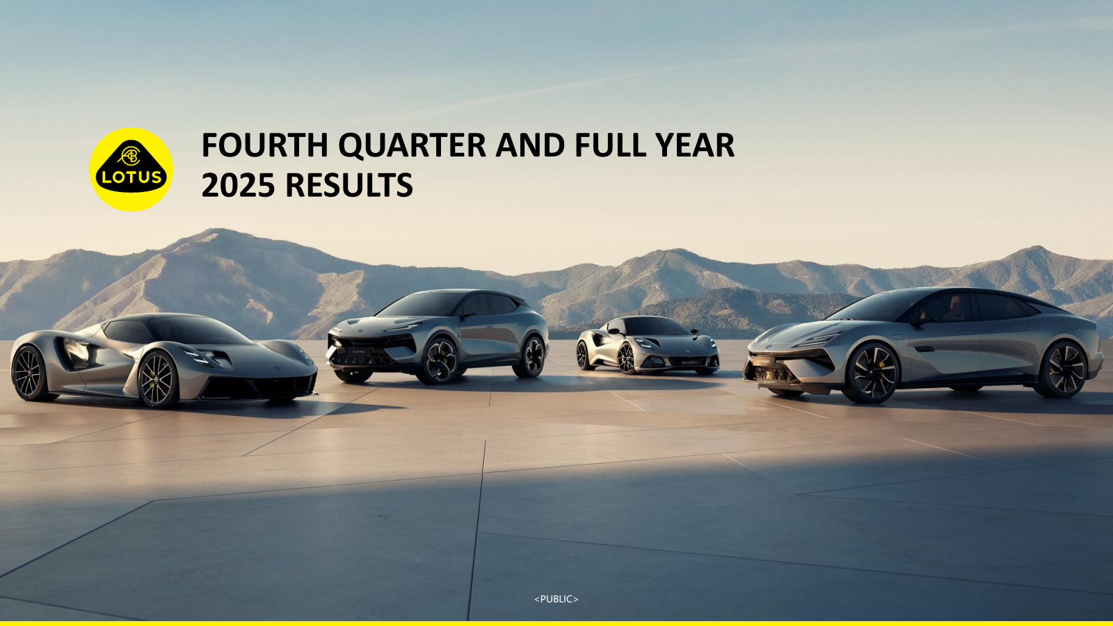 Lotus Technology's Q4 2025 Slide Deck