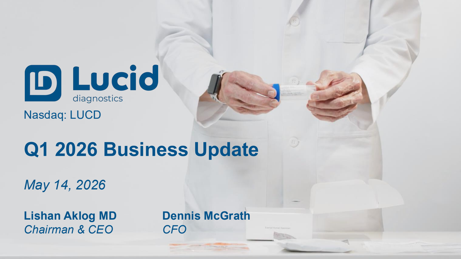 Lucid Diagnostics' Q1 2026 Slide Deck