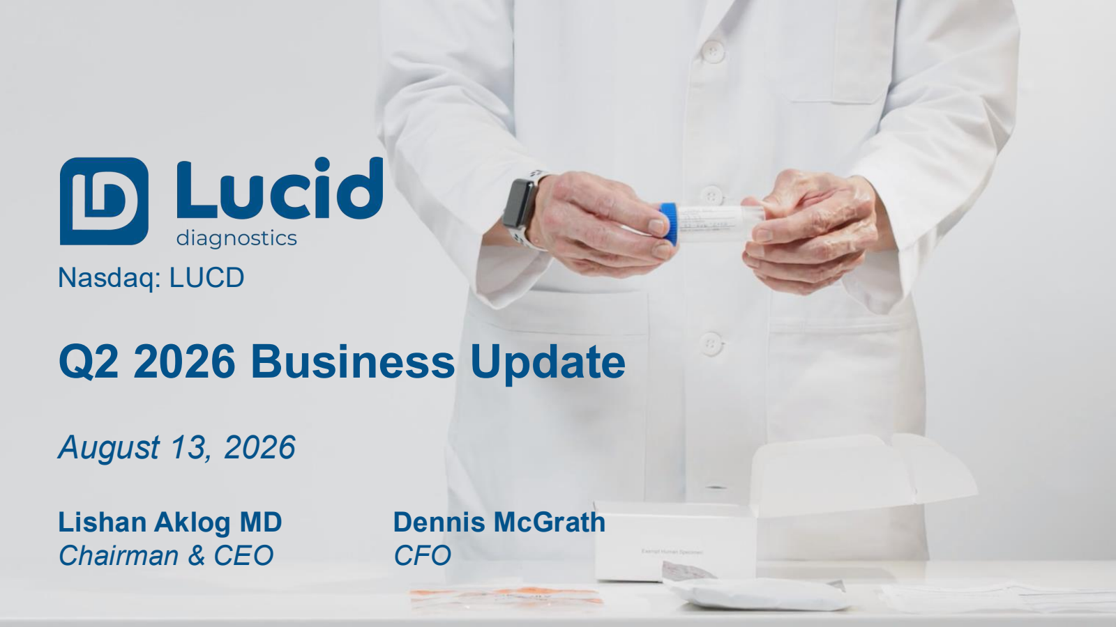 Lucid Diagnostics' Q2 2026 Slide Deck