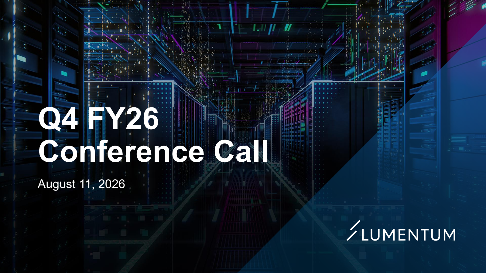 Lumentum's Q4 2026 Slide Deck