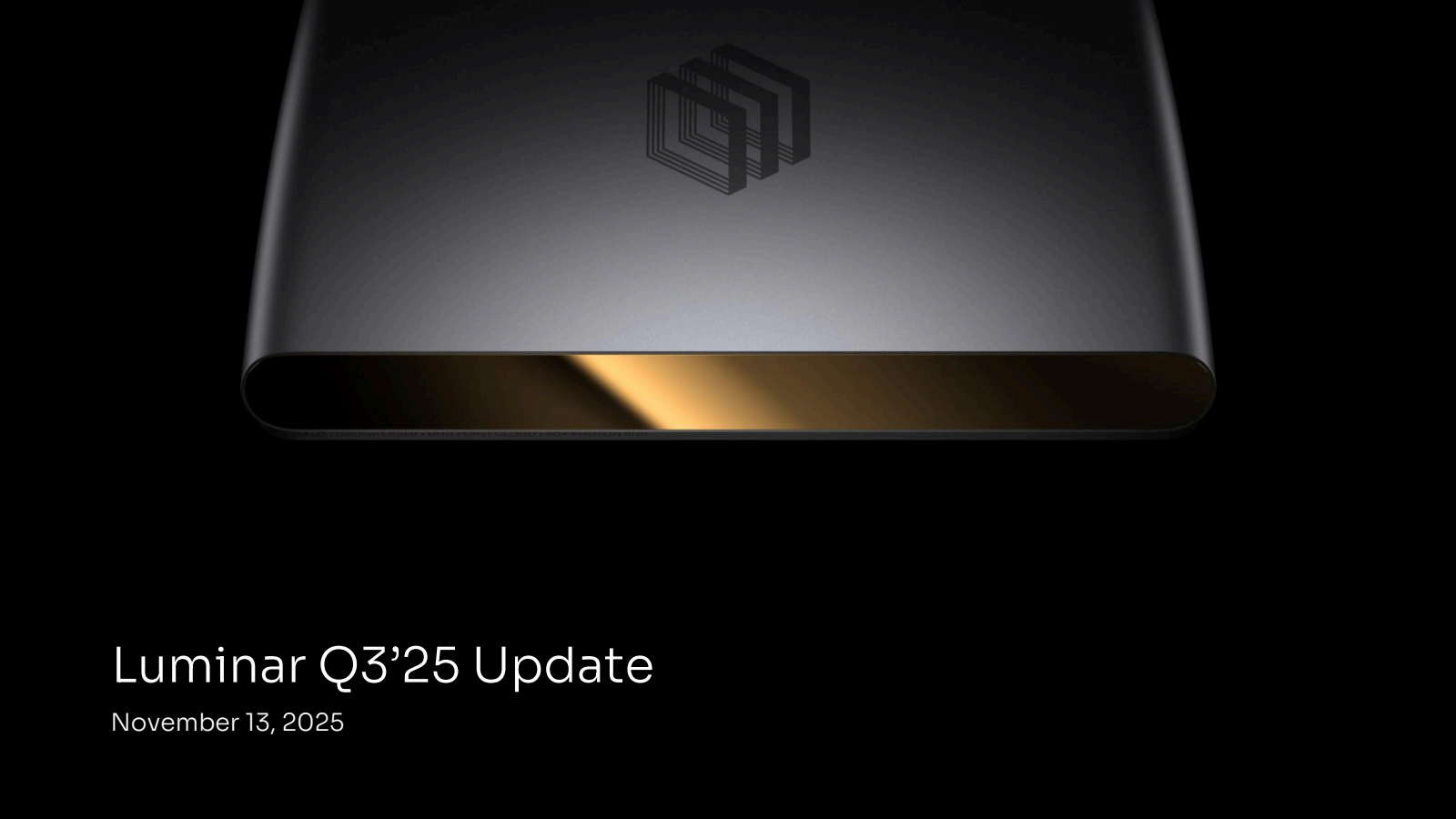 Luminar Technologies' Q3 2025 Slide Deck