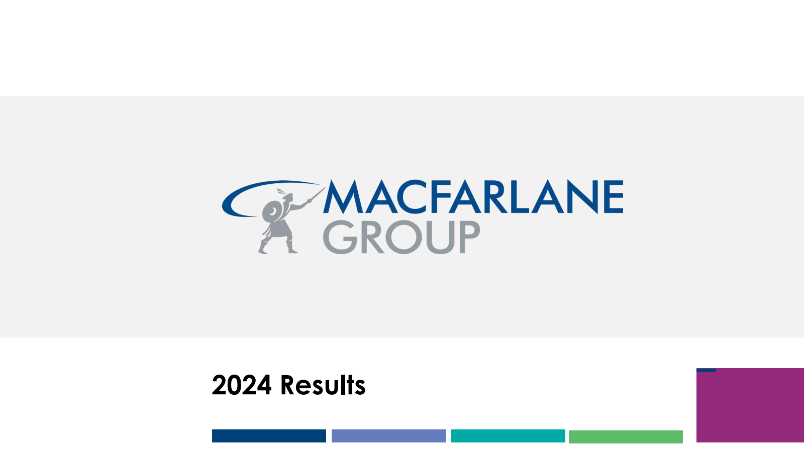 Macfarlane Group's H2 2024 Slide Deck