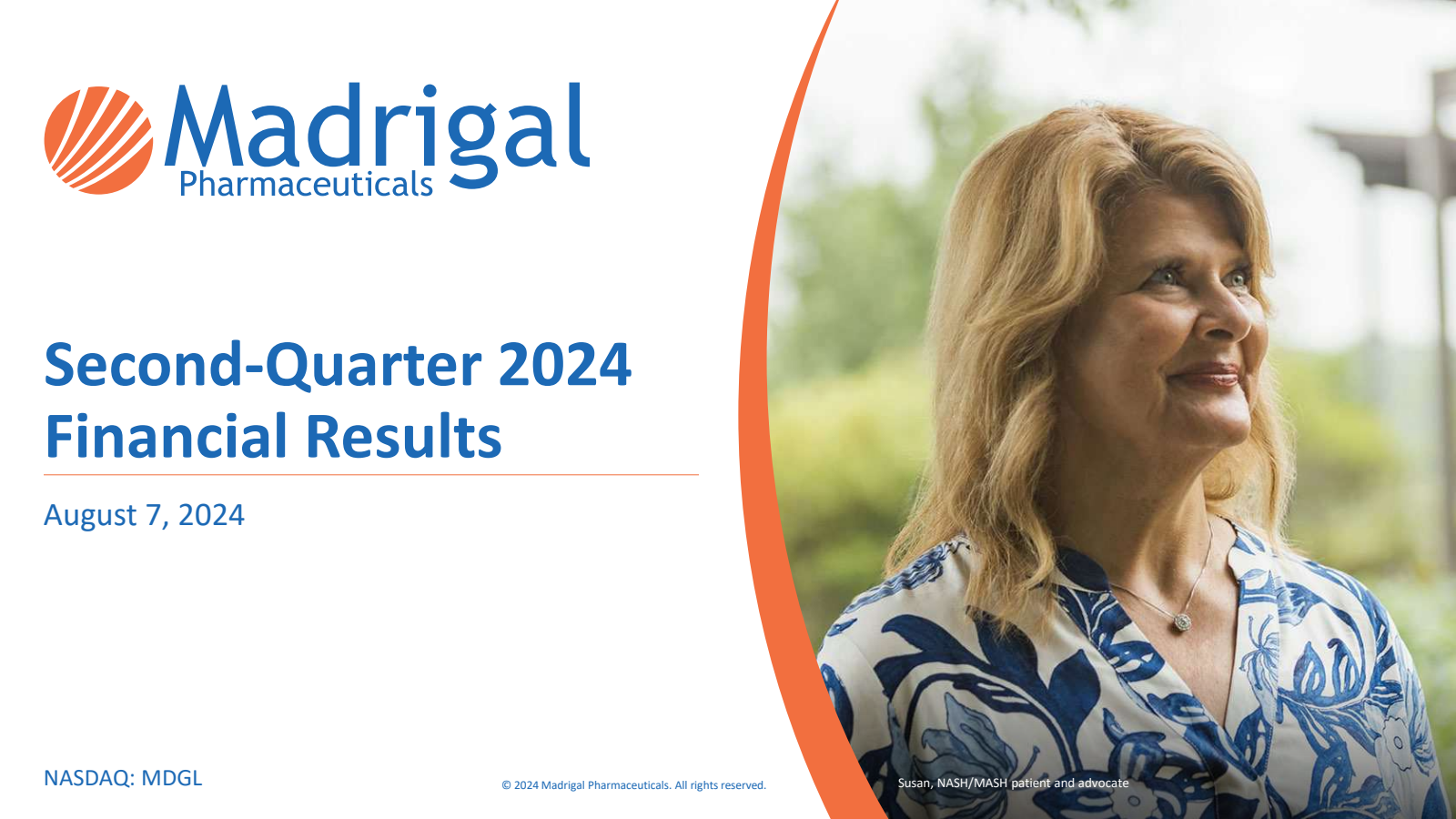 Madrigal Pharmaceuticals' Q2 2024 Slide Deck