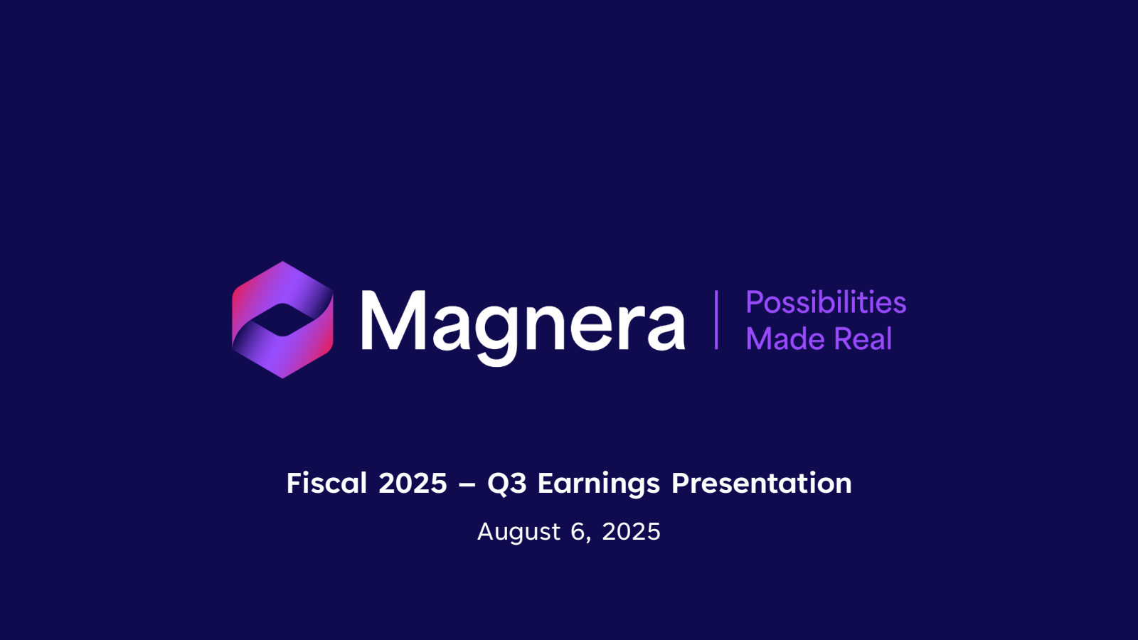 Magnera's Q3 2025 Slide Deck