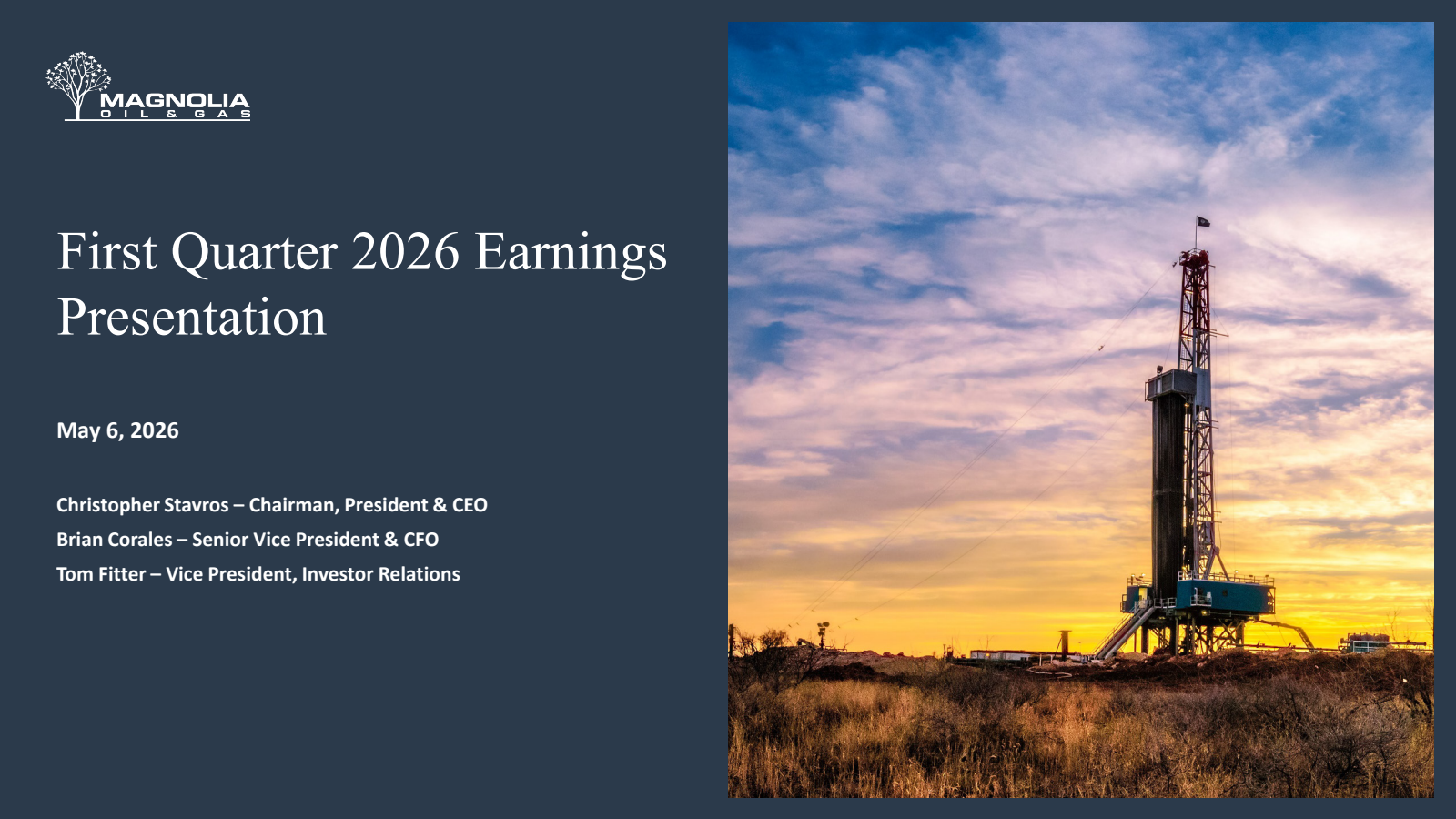 Magnolia Oil & Gas' Q1 2026 Slide Deck