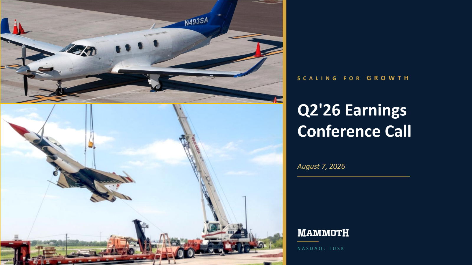 Mammoth Energy Services' Q2 2026 Slide Deck