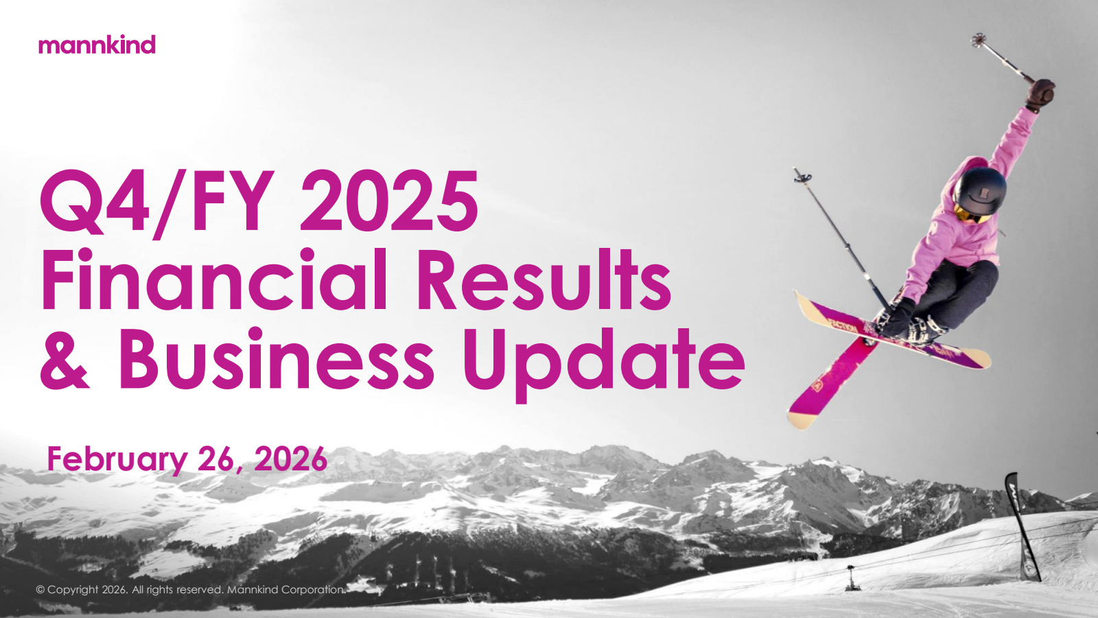 MannKind's Q4 2025 Slide Deck