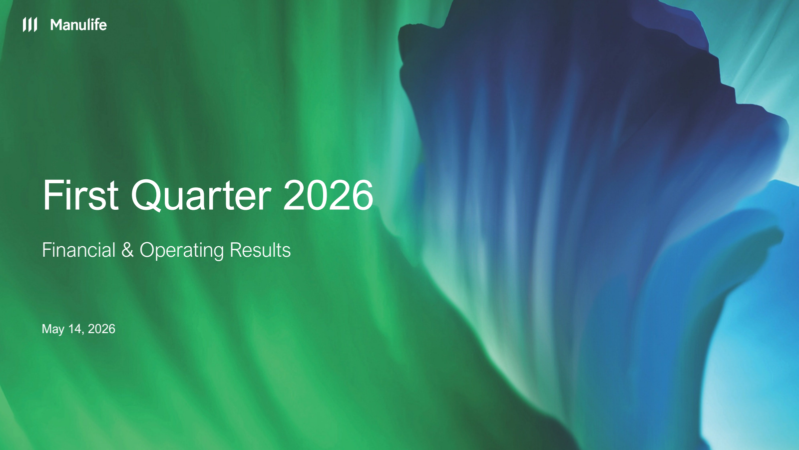 Manulife Financial's Q1 2026 Slide Deck