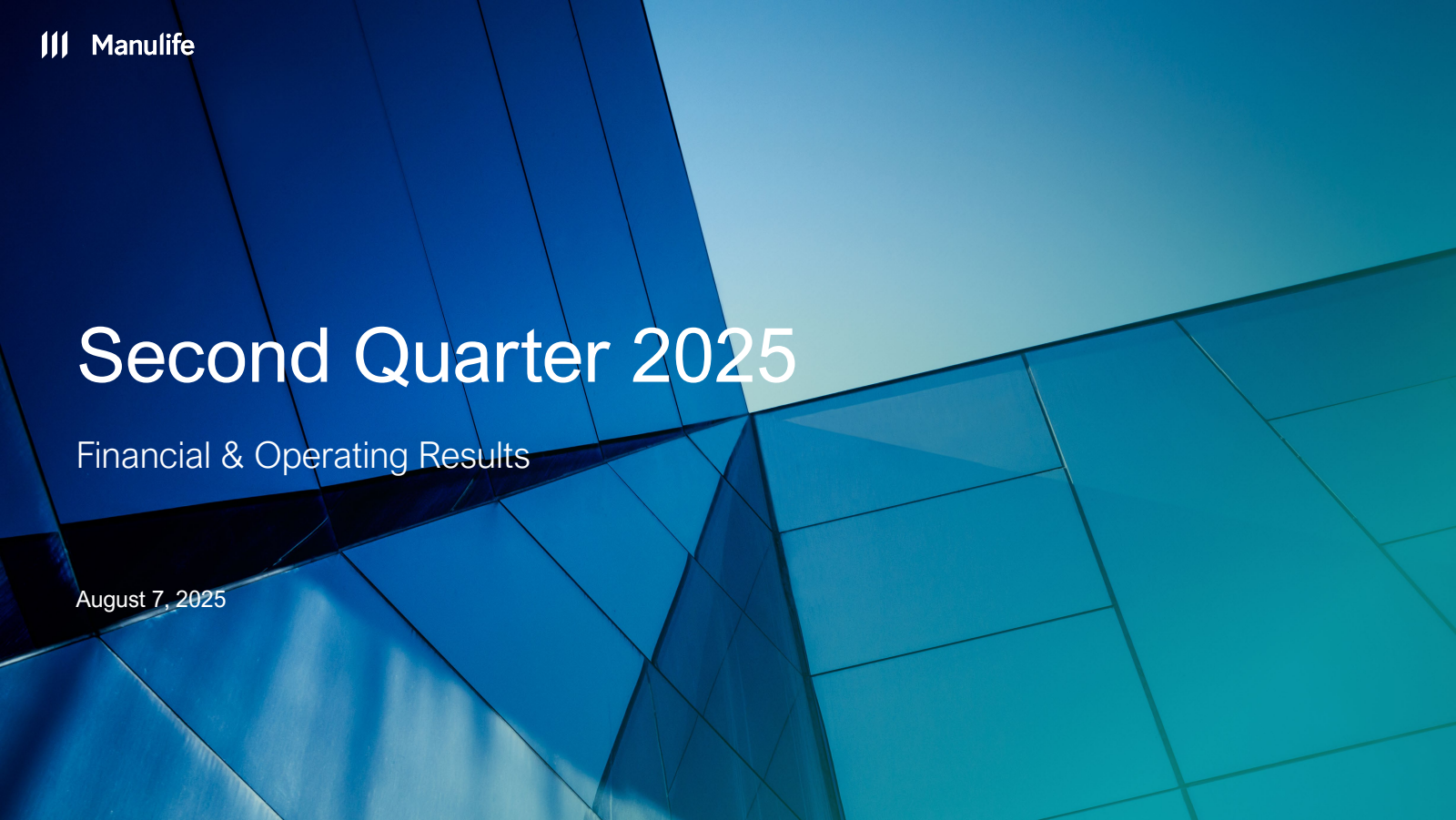 Manulife Financial's Q2 2025 Slide Deck