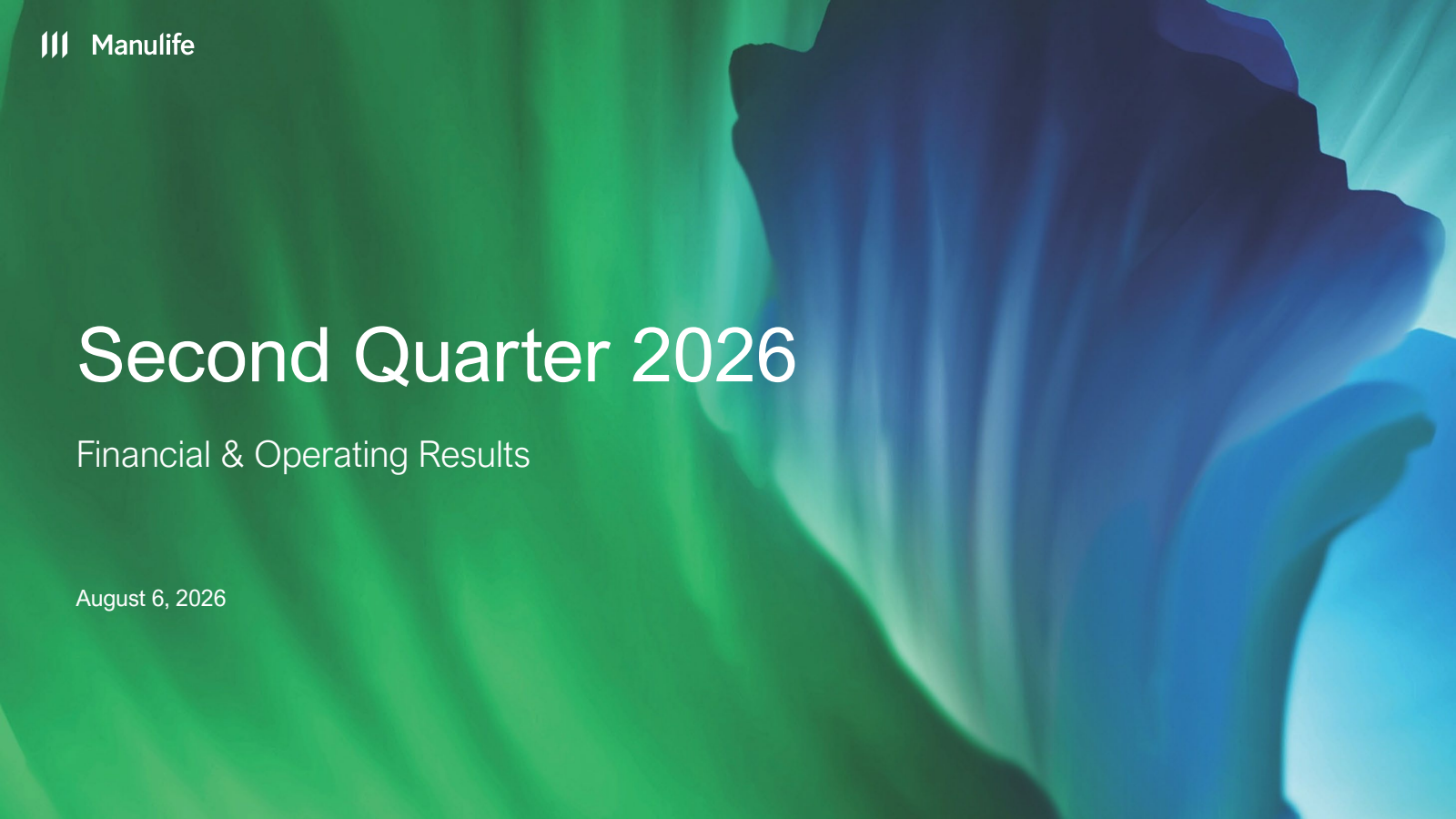 Manulife Financial's Q2 2026 Slide Deck