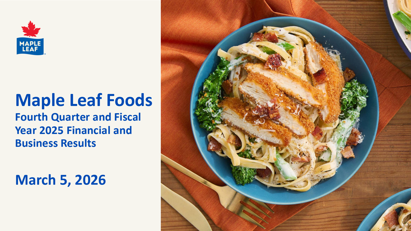Maple Leaf Foods' Q4 2025 Slide Deck