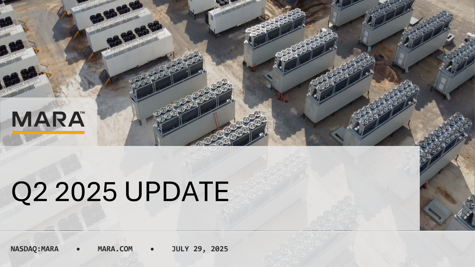 Marathon Digital's Q2 2025 Slide Deck