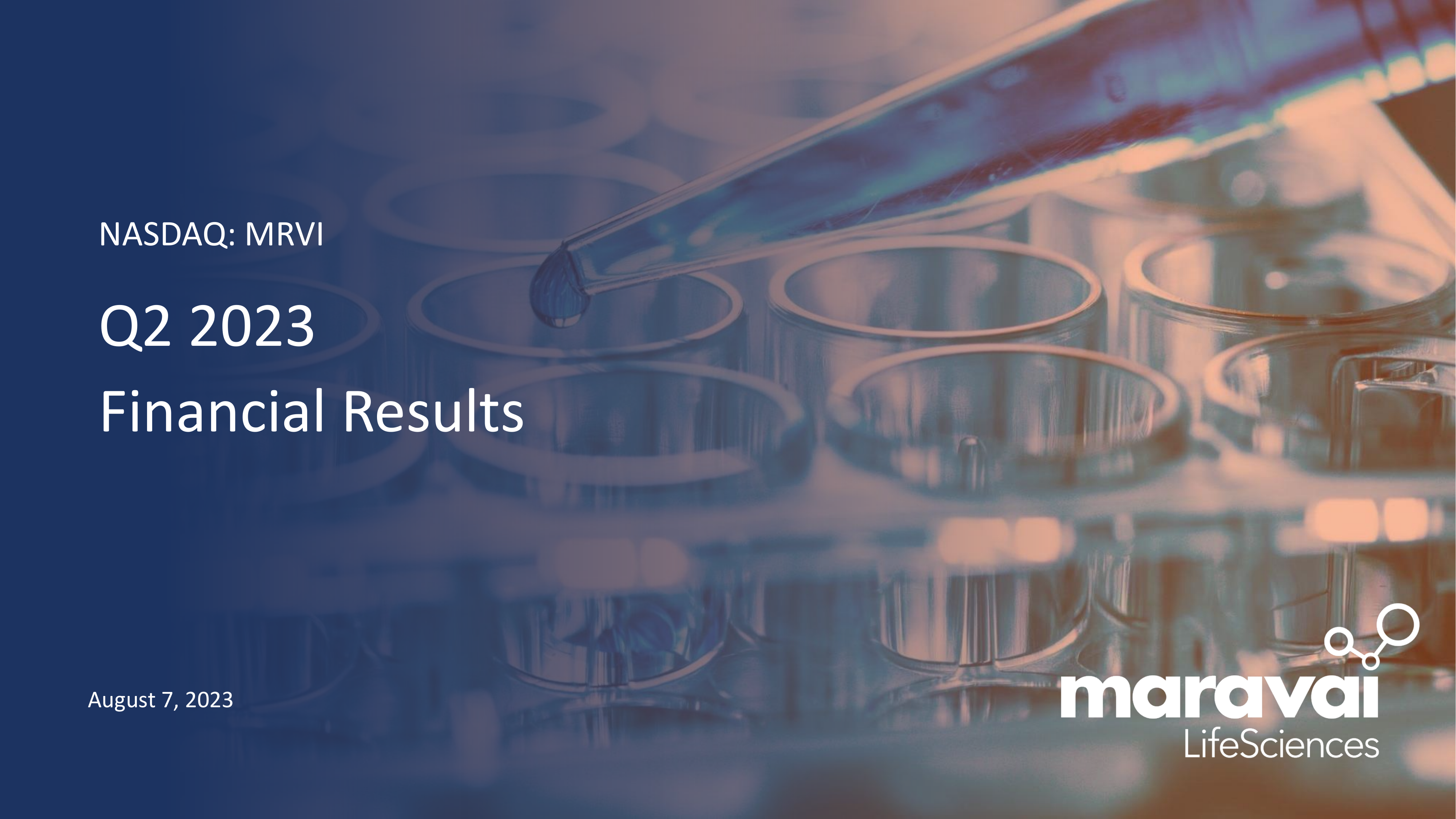 Maravai LifeSciences' Q2 2023 Slide Deck