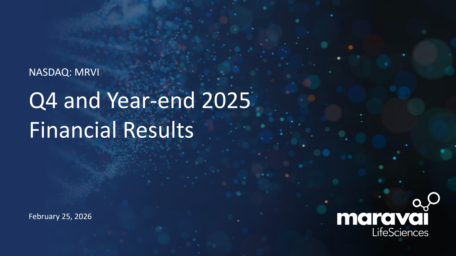 Maravai LifeSciences' Q4 2025 Slide Deck