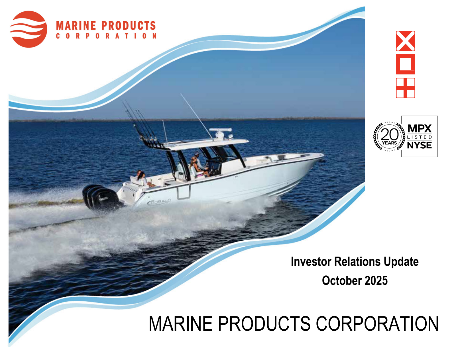 Marine Products' Q3 2025 Slide Deck